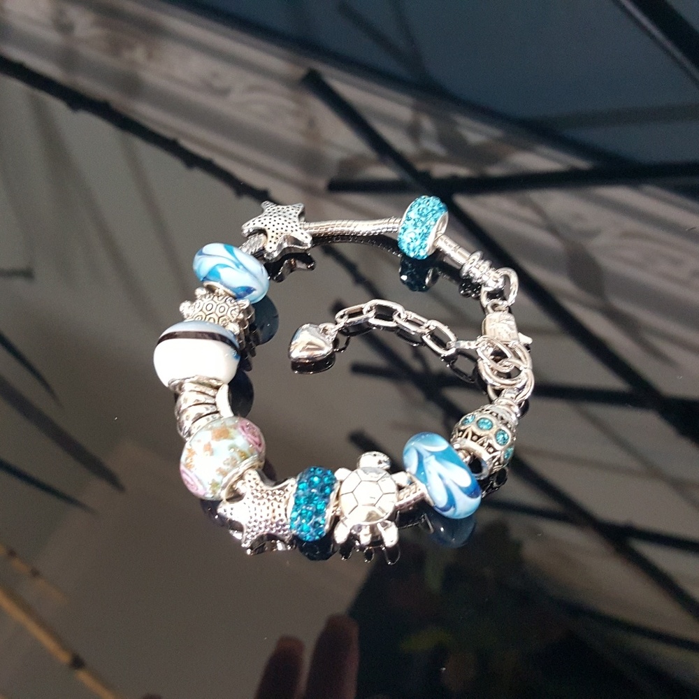 Seashore Themed Charm Bracelet - Picture 2 of 7